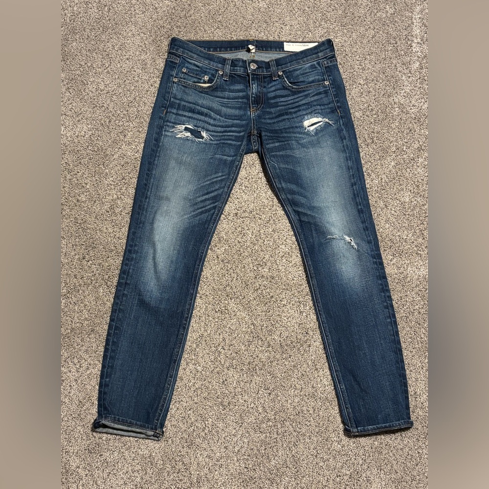 rag & bone Blue Distressed Women Jeans